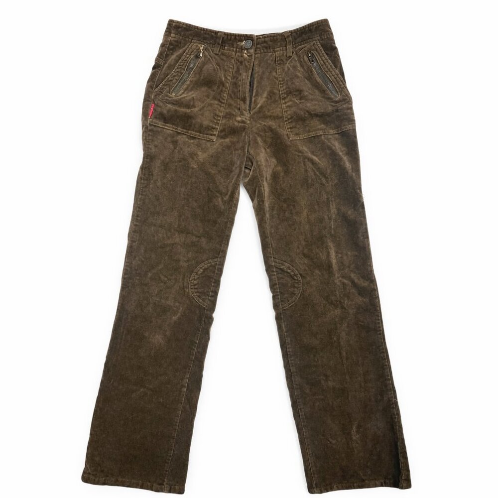 Prada Brown Corduroy Zip Pocket Pants – Women’s – Made in Italy